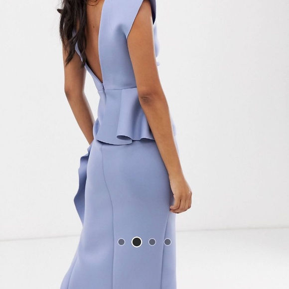ASOS Pencil Peplum Midi Dress - Picture 2 of 7